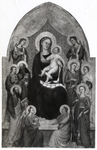 Vasari — Gerini Niccolò di Pietro - sec. XIV/ XV - Madonna con Bambino in trono e santi — insieme